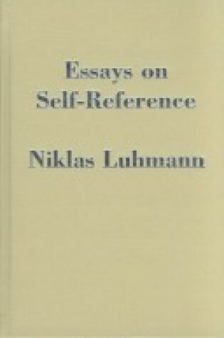 Cover of Essays on Self-Reference