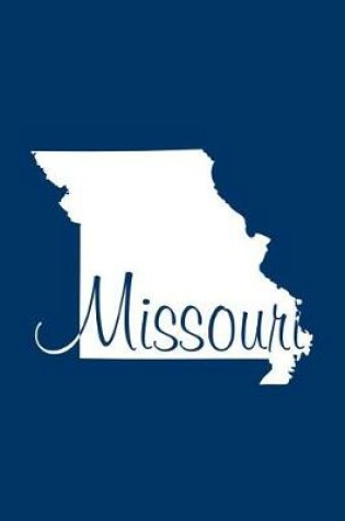 Cover of Missouri - Navy Blue Lined Notebook with Margins