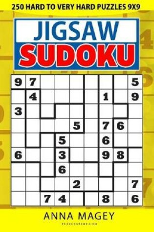 Cover of 250 Hard to Very Hard Jigsaw Sudoku Puzzles 9x9