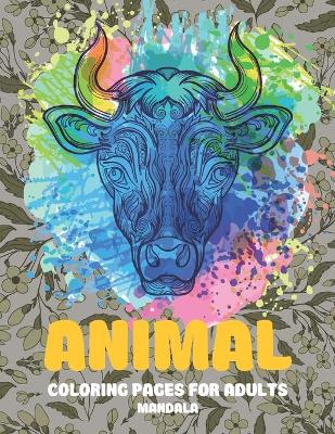 Book cover for Mandala Coloring pages for Adults - Animal