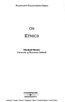 Book cover for On Ethics