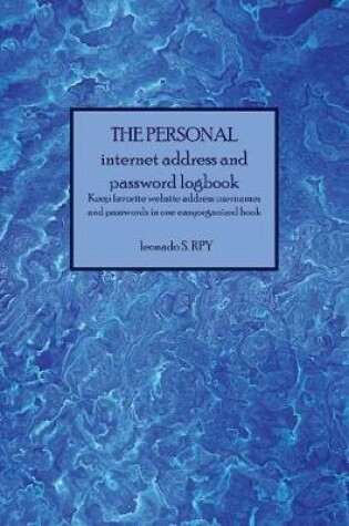 Cover of The personal Large Format Internet Password Logbook