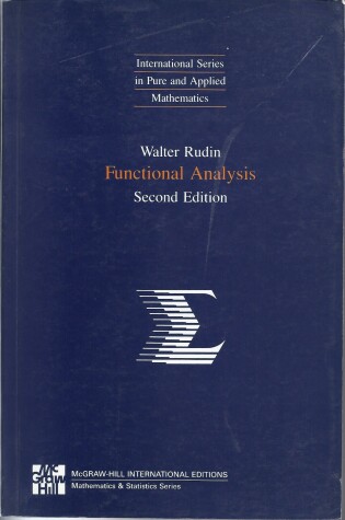 Cover of ISE FUNCTIONAL ANALYSIS