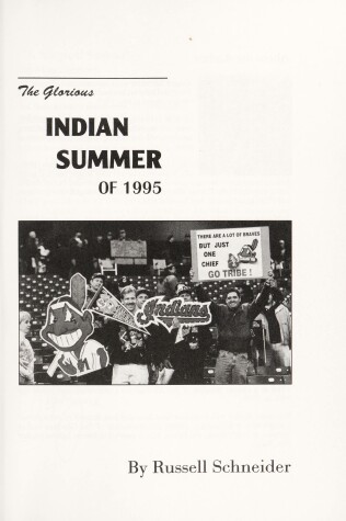 Book cover for Glorious Indian Summer of 1995