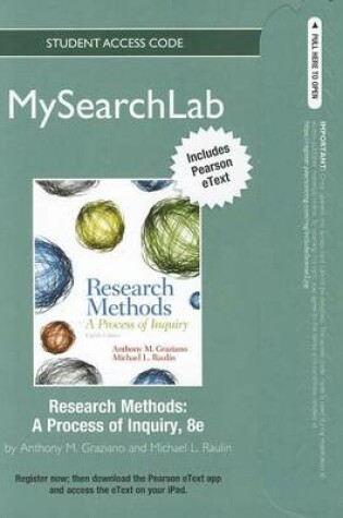 Cover of Mylab Search with Pearson Etext -- Standalone Access Card -- For Research Methods