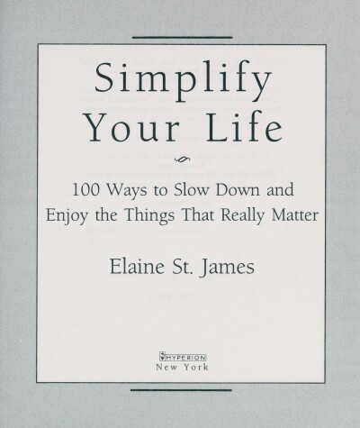 Book cover for Simplify Your Life - Gift Edition