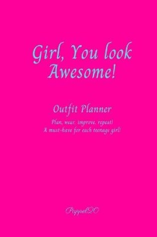 Cover of Outfit Planner Cover Hollywood Cerise color 200 pages 6x9 Inches