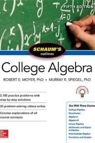 Cover of Schaum's Outline of College Algebra, Fifth Edition