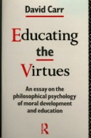 Cover of Educating the Virtues