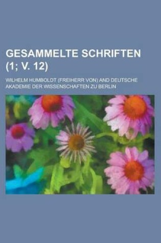 Cover of Gesammelte Schriften (1; V. 12)