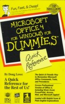 Book cover for Microsoft Office 4 for Windows for Dummies Quick Reference