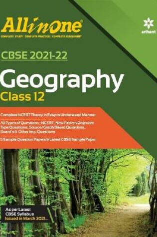 Cover of Cbse All in One Geography Class 12 for 2022 Exam