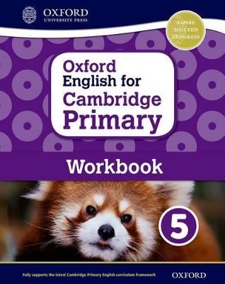 Book cover for Oxford English for Cambridge Primary Workbook 5