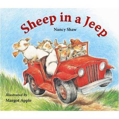 Book cover for Sheep in a Jeep Lap-sized Board Book