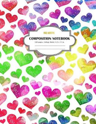 Book cover for Composition Notebook Hearts