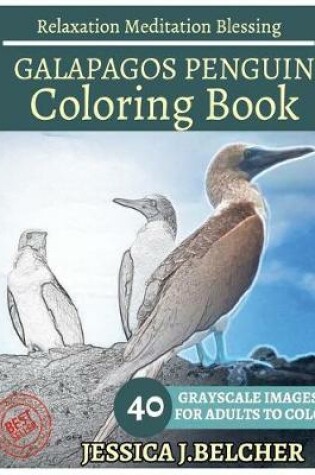 Cover of Galapagos Penguin Coloring Book for Adults Relaxation Meditation Blessing