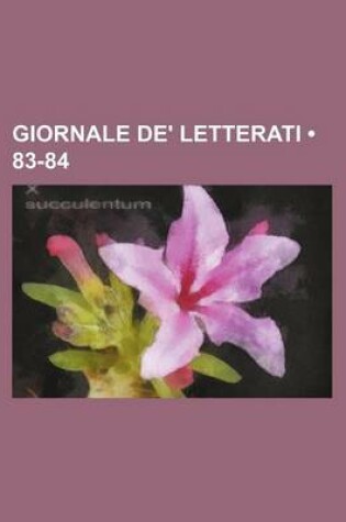 Cover of Giornale de' Letterati (83-84)