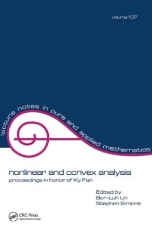 Cover of Nonlinear and Convex Analysis