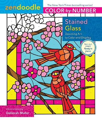 Book cover for Zendoodle Color-by-Number: Stained Glass