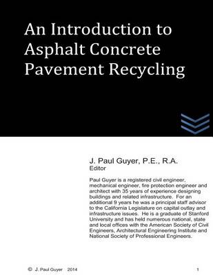 Book cover for An Introduction to Asphalt Concrete Pavement Recycling