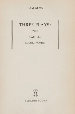 Cover of Three Plays