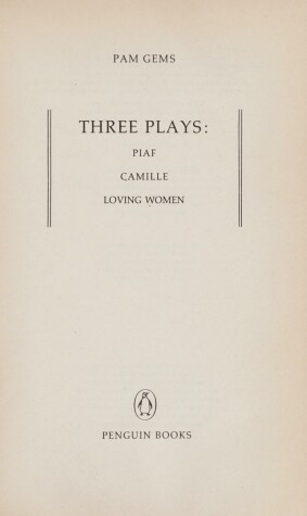 Cover of Three Plays