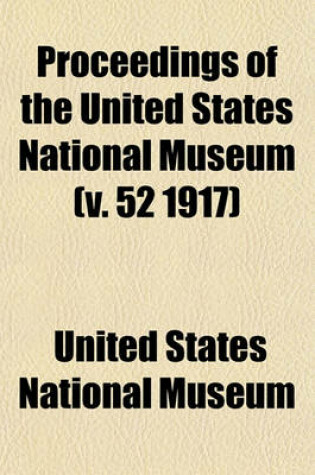 Cover of Proceedings of the United States National Museum (V. 52 1917)