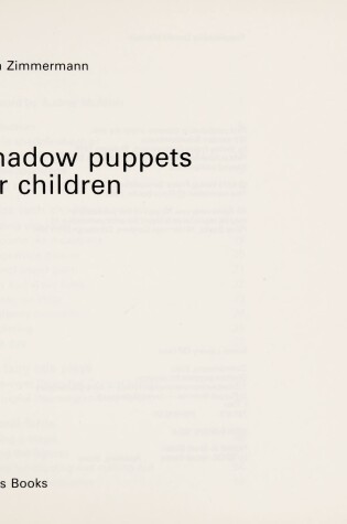Cover of Shadow Puppets for Children