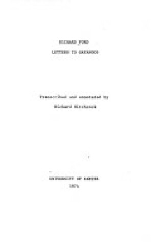 Cover of Letters to Gayangos