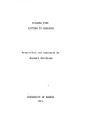 Book cover for Letters to Gayangos