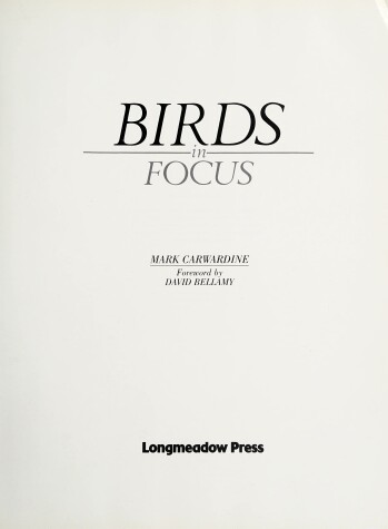 Book cover for Birds in Focus