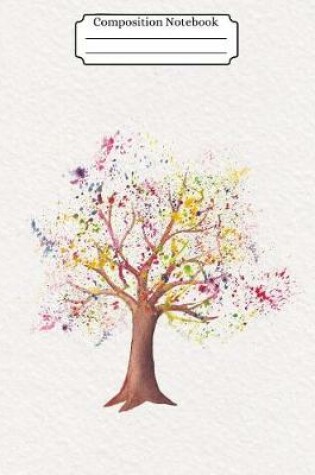 Cover of Composition Notebook Watercolor Tree Design Vol 11