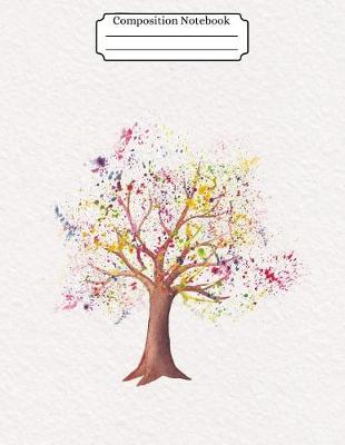 Book cover for Composition Notebook Watercolor Tree Design Vol 11