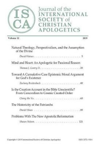 Cover of Journal of the INTERNATIONAL SOCIETY of CHRISTIAN APOLOGETICS