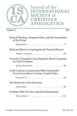 Book cover for Journal of the INTERNATIONAL SOCIETY of CHRISTIAN APOLOGETICS