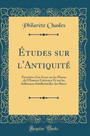 Cover of Etudes Sur l'Antiquite