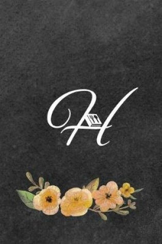 Cover of Initial Monogram Letter H on Chalkboard