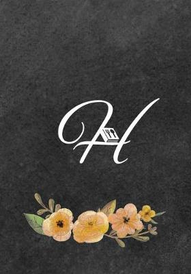 Book cover for Initial Monogram Letter H on Chalkboard