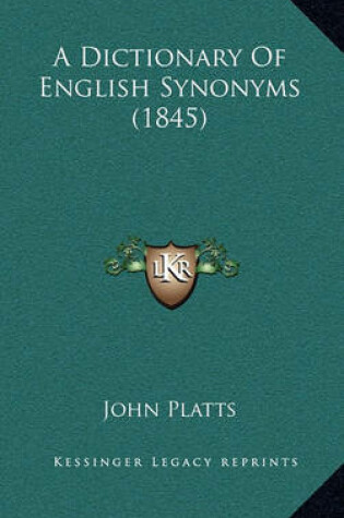 Cover of A Dictionary of English Synonyms (1845)