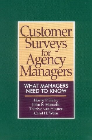 Cover of Customer Surveys for Agency Managers