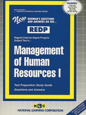 Book cover for MANAGEMENT OF HUMAN RESOURCES I