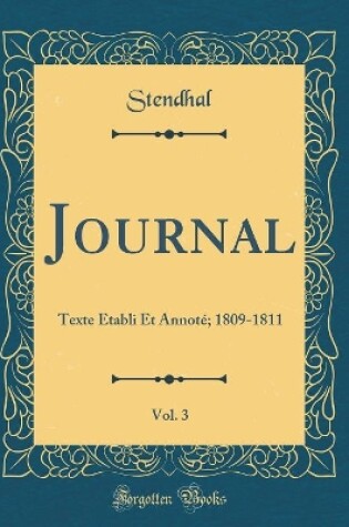 Cover of Journal, Vol. 3