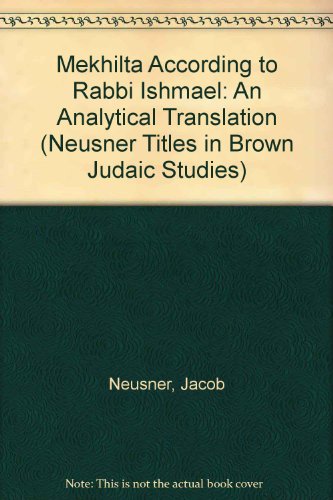 Book cover for Mekhilta According to Rabbi Ishmael