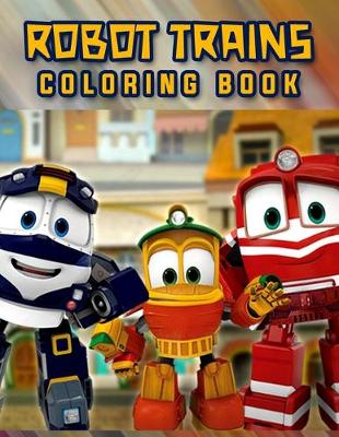 Book cover for Robot Trains Coloring Book