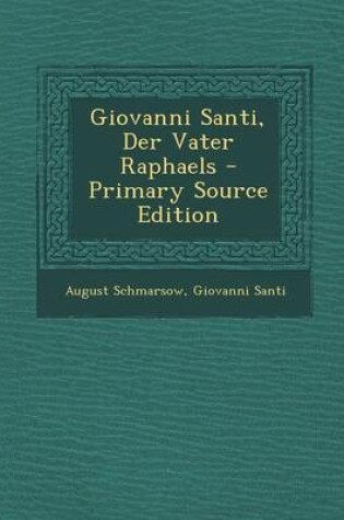 Cover of Giovanni Santi, Der Vater Raphaels