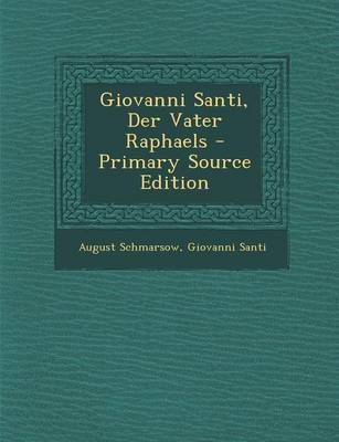 Book cover for Giovanni Santi, Der Vater Raphaels