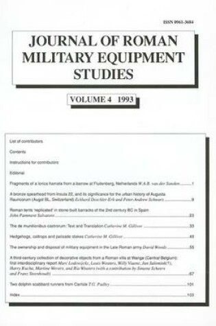 Cover of Journal of Roman Military Equipment Studies, Volume 4 1993