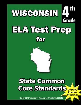 Book cover for Wisconsin 4th Grade ELA Test Prep