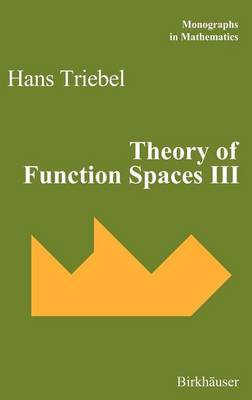 Cover of Theory of Function Spaces III