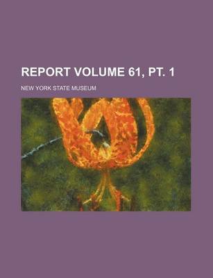 Book cover for Report Volume 61, PT. 1